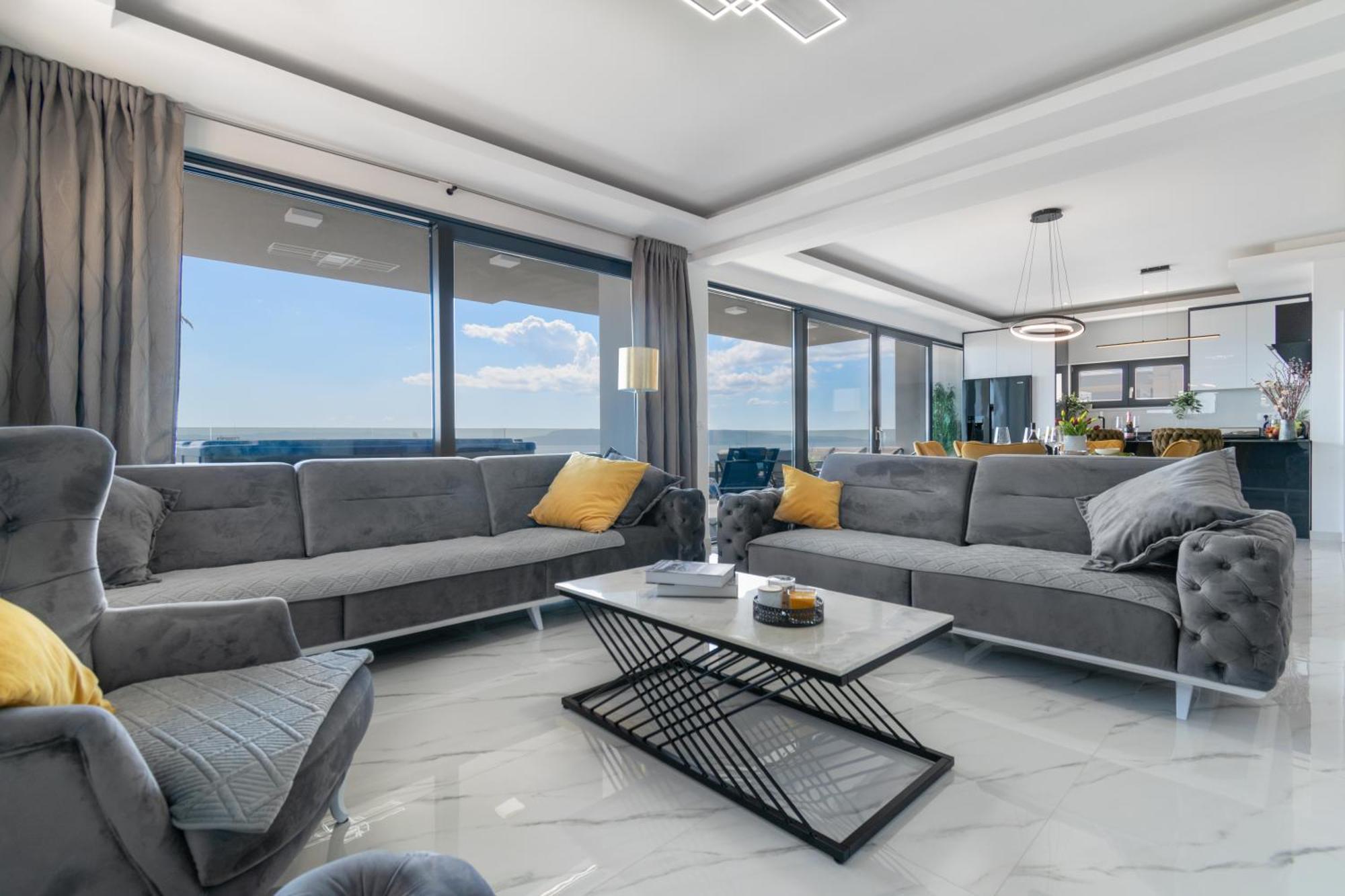 Lux Penthouse Panoramic View With Jacuzzi Daire Makarska Dış mekan fotoğraf